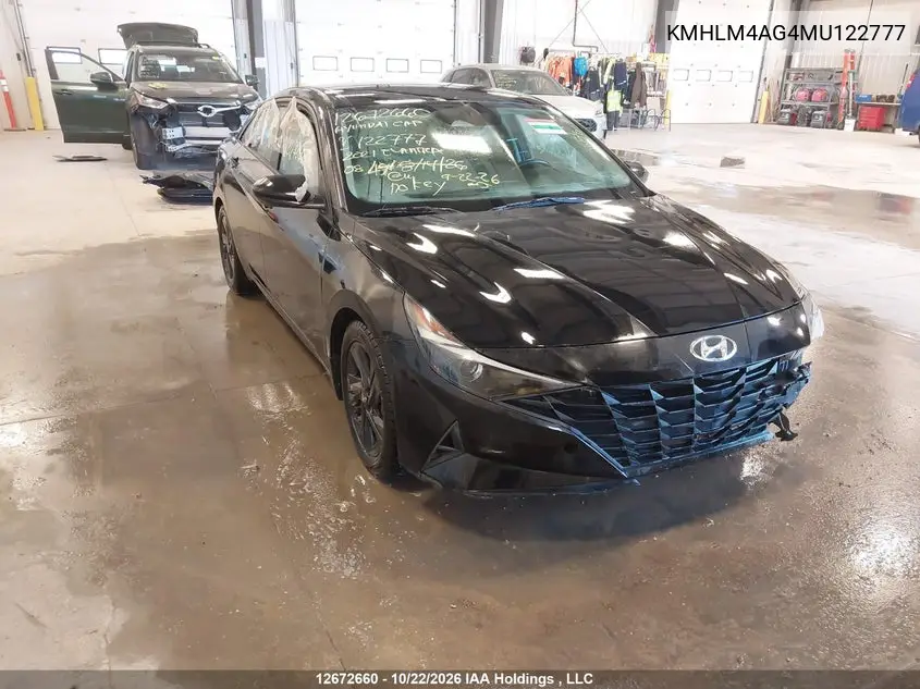 HYUNDAI ELANTRA 2021, VIN KMHLM4AG4MU122777