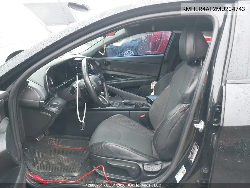 2021 HYUNDAI ELANTRA VIN KMHLR4AF2MU204743 — фото 17