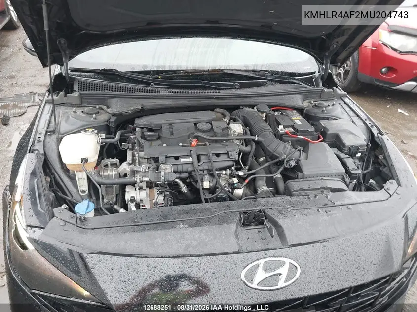 2021 HYUNDAI ELANTRA VIN KMHLR4AF2MU204743 — фото 9