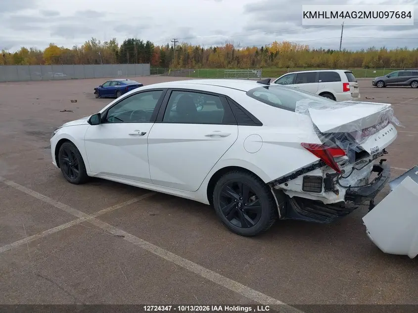 2021 HYUNDAI ELANTRA VIN KMHLM4AG2MU097684 — фото 3