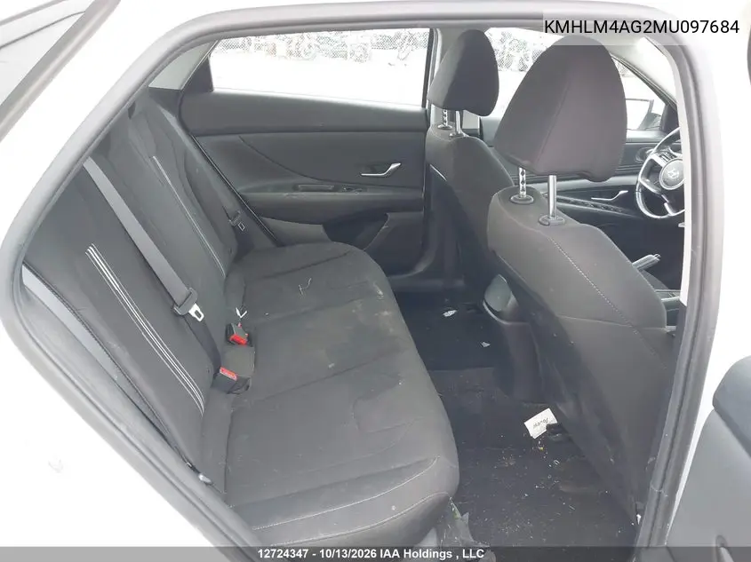 2021 HYUNDAI ELANTRA VIN KMHLM4AG2MU097684 — фото 8