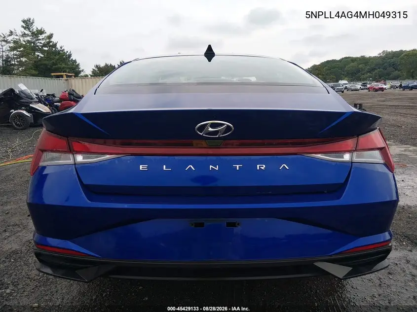 2021 HYUNDAI ELANTRA VIN 5NPLL4AG4MH049315 — фото 16