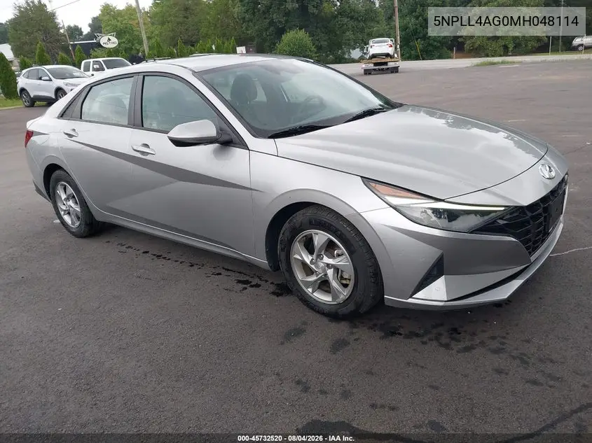 HYUNDAI ELANTRA 2021, VIN 5NPLL4AG0MH048114
