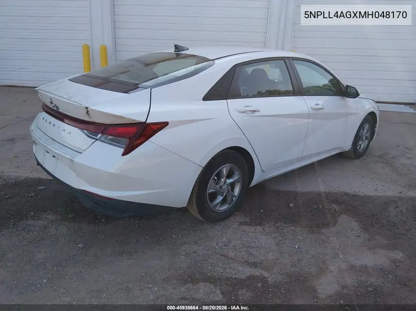 2021 HYUNDAI ELANTRA VIN 5NPLL4AGXMH048170 — фото 4