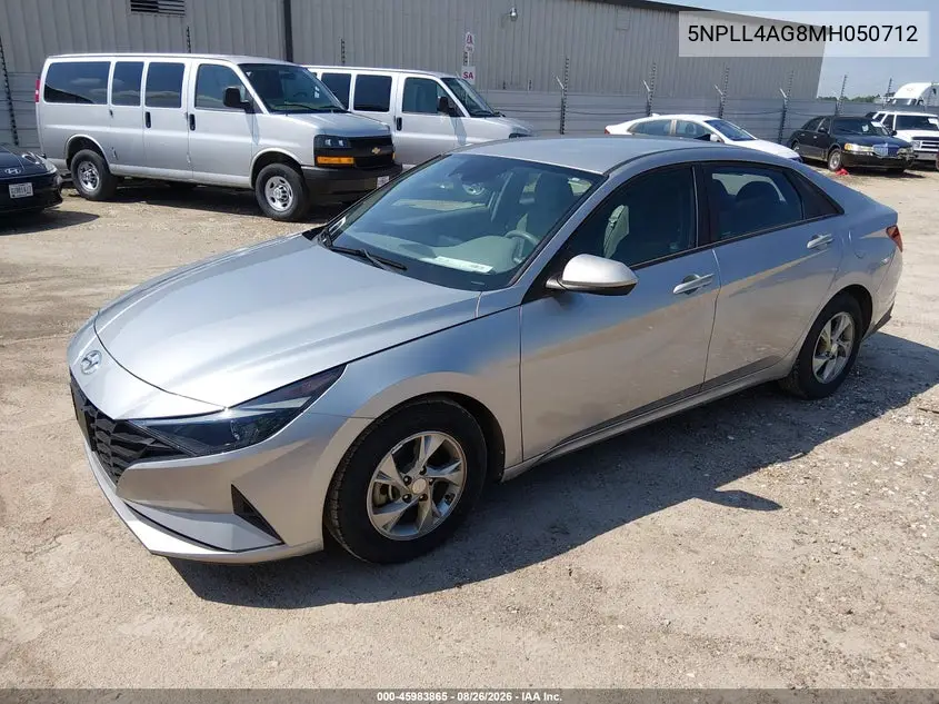 2021 HYUNDAI ELANTRA VIN 5NPLL4AG8MH050712 — фото 2