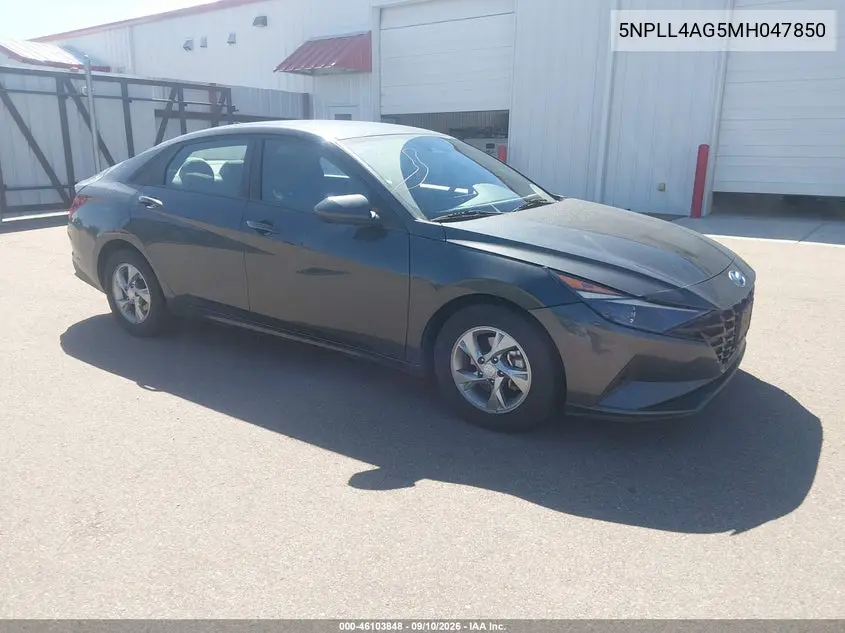 HYUNDAI ELANTRA 2021, VIN 5NPLL4AG5MH047850