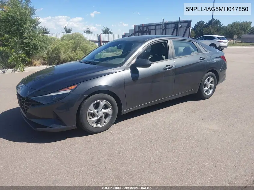 2021 HYUNDAI ELANTRA VIN 5NPLL4AG5MH047850 — фото 2