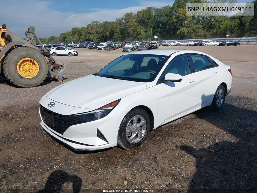 2021 HYUNDAI ELANTRA VIN 5NPLL4AGXMH049545 — фото 2