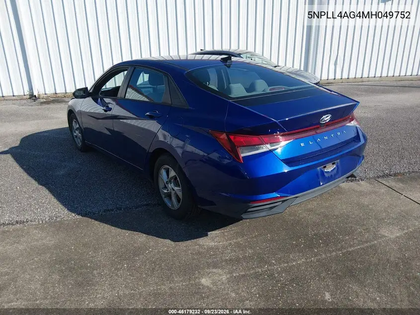 2021 HYUNDAI ELANTRA VIN 5NPLL4AG4MH049752 — фото 3