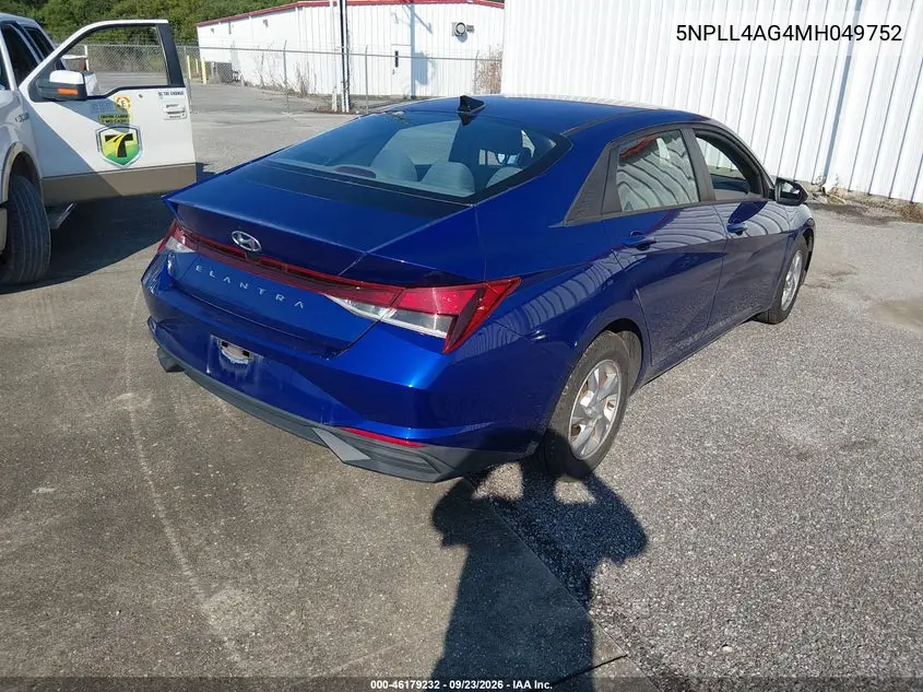 2021 HYUNDAI ELANTRA VIN 5NPLL4AG4MH049752 — фото 4