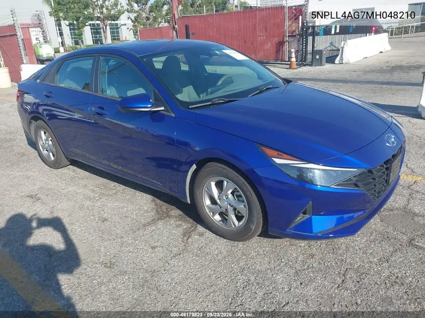 HYUNDAI ELANTRA 2021, VIN 5NPLL4AG7MH048210