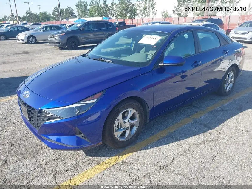 2021 HYUNDAI ELANTRA VIN 5NPLL4AG7MH048210 — фото 2