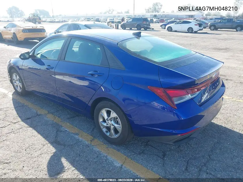 2021 HYUNDAI ELANTRA VIN 5NPLL4AG7MH048210 — фото 3