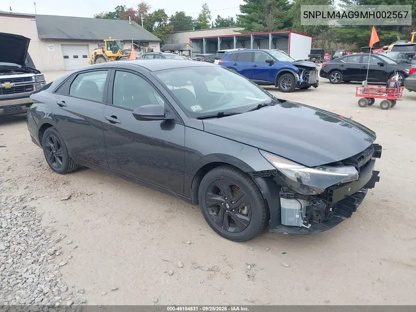 HYUNDAI ELANTRA 2021, VIN 5NPLM4AG9MH002567