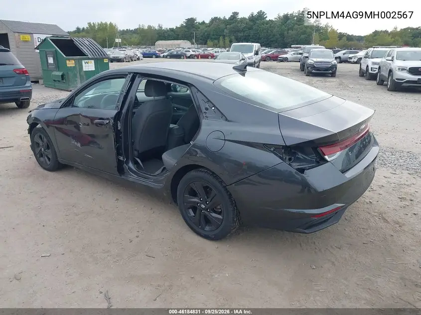 2021 HYUNDAI ELANTRA VIN 5NPLM4AG9MH002567 — фото 3