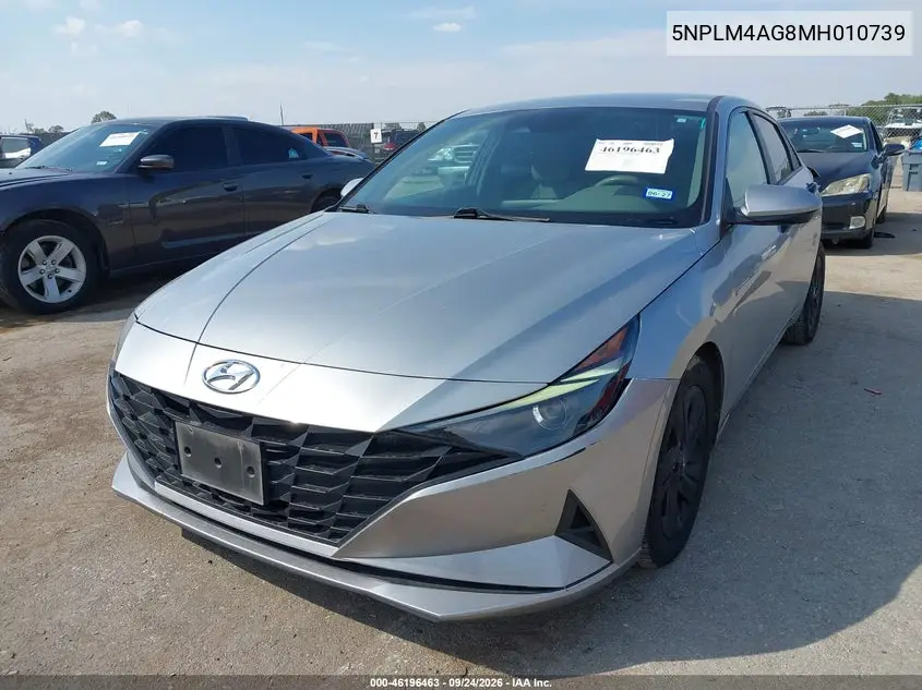 2021 HYUNDAI ELANTRA VIN 5NPLM4AG8MH010739 — фото 2