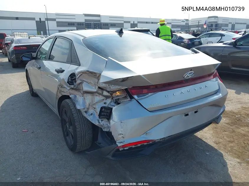 2021 HYUNDAI ELANTRA VIN 5NPLM4AG8MH010739 — фото 3