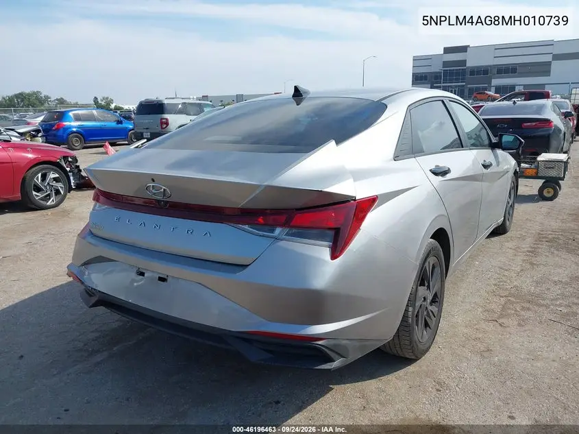 2021 HYUNDAI ELANTRA VIN 5NPLM4AG8MH010739 — фото 4