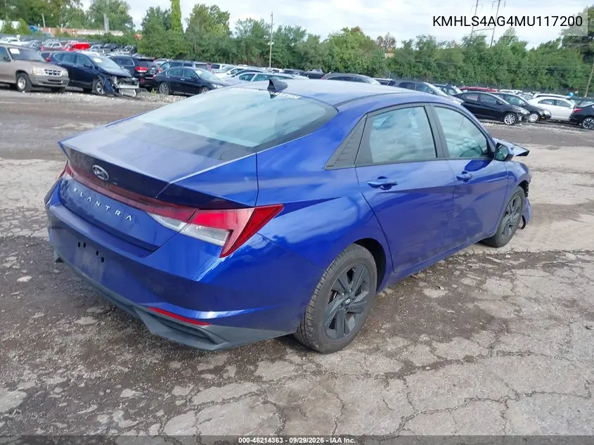 2021 HYUNDAI ELANTRA VIN KMHLS4AG4MU117200 — фото 4