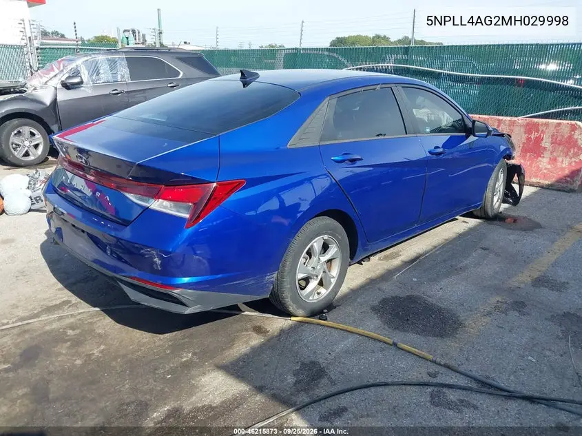 2021 HYUNDAI ELANTRA VIN 5NPLL4AG2MH029998 — фото 4