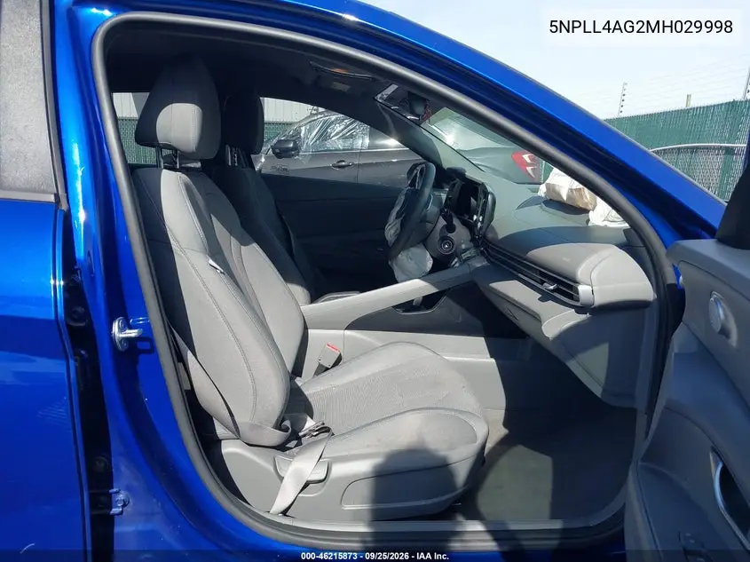 2021 HYUNDAI ELANTRA VIN 5NPLL4AG2MH029998 — фото 5