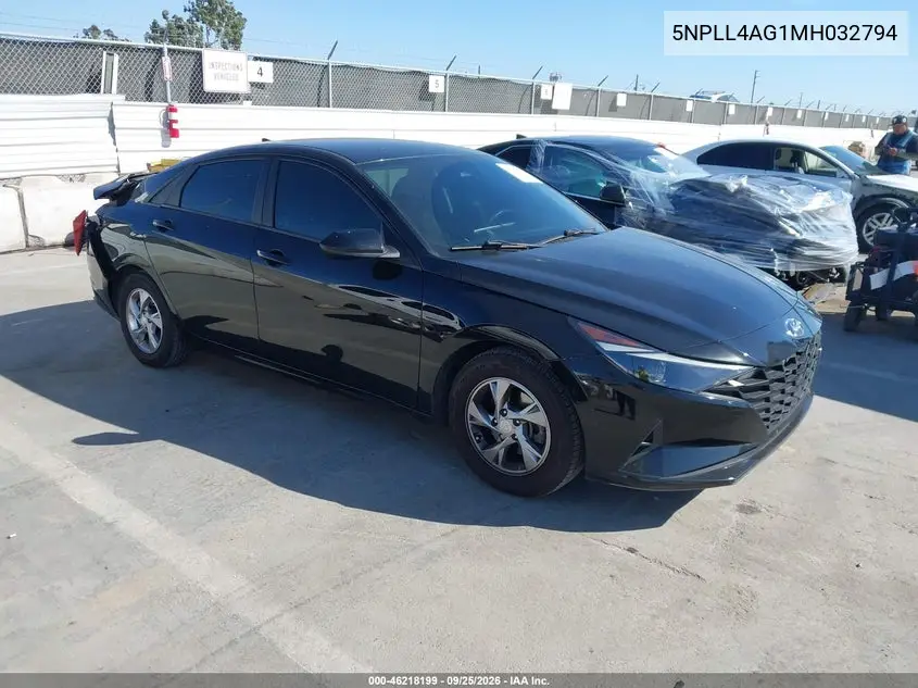 HYUNDAI ELANTRA 2021, VIN 5NPLL4AG1MH032794
