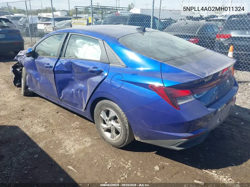 2021 HYUNDAI ELANTRA VIN 5NPLL4AG2MH011324 — фото 3