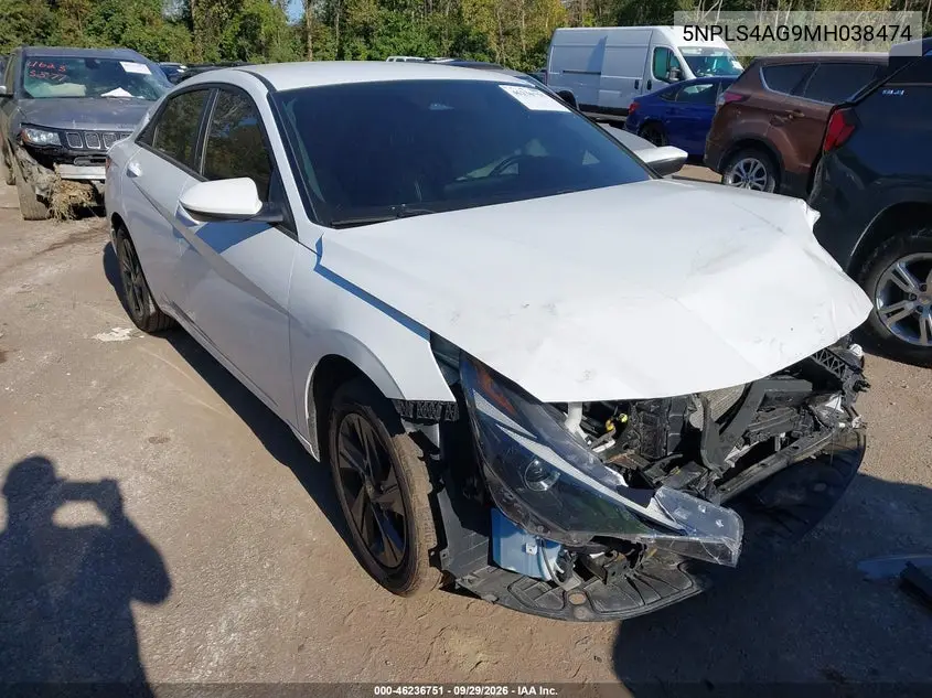 HYUNDAI ELANTRA 2021, VIN 5NPLS4AG9MH038474