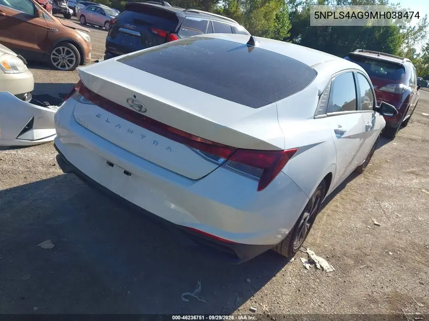 2021 HYUNDAI ELANTRA VIN 5NPLS4AG9MH038474 — фото 4