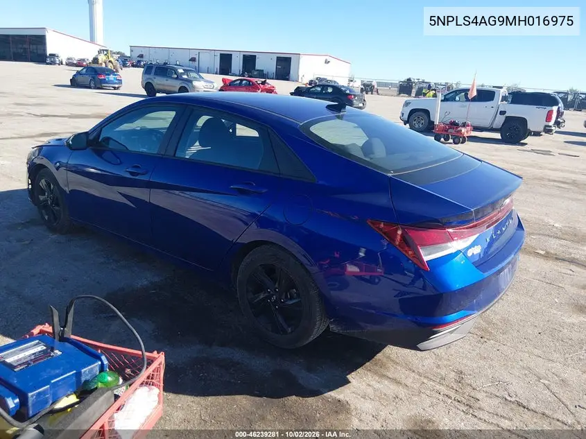 2021 HYUNDAI ELANTRA VIN 5NPLS4AG9MH016975 — фото 3