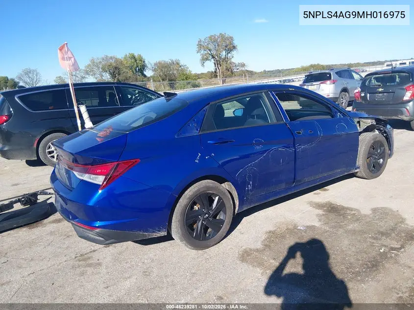 2021 HYUNDAI ELANTRA VIN 5NPLS4AG9MH016975 — фото 4