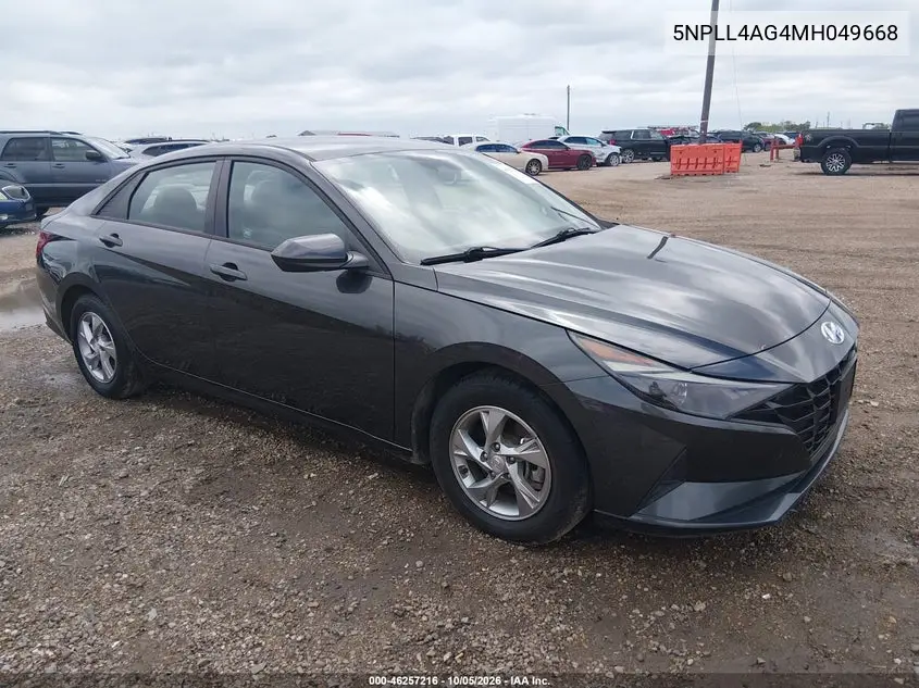 HYUNDAI ELANTRA 2021, VIN 5NPLL4AG4MH049668