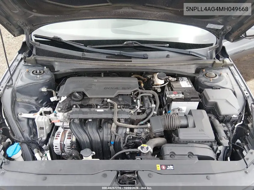 2021 HYUNDAI ELANTRA VIN 5NPLL4AG4MH049668 — фото 10