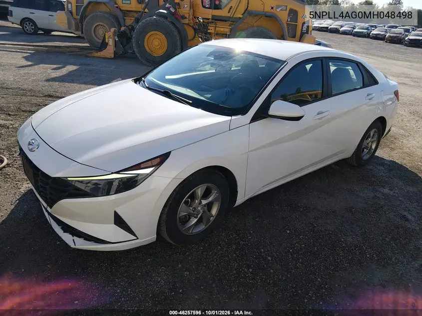 2021 HYUNDAI ELANTRA VIN 5NPLL4AG0MH048498 — фото 2