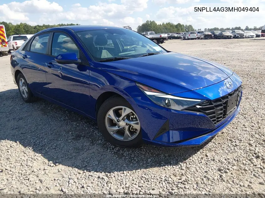 HYUNDAI ELANTRA 2021, VIN 5NPLL4AG3MH049404