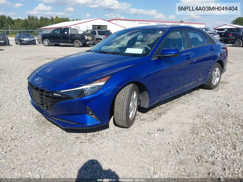 2021 HYUNDAI ELANTRA VIN 5NPLL4AG3MH049404 — фото 2
