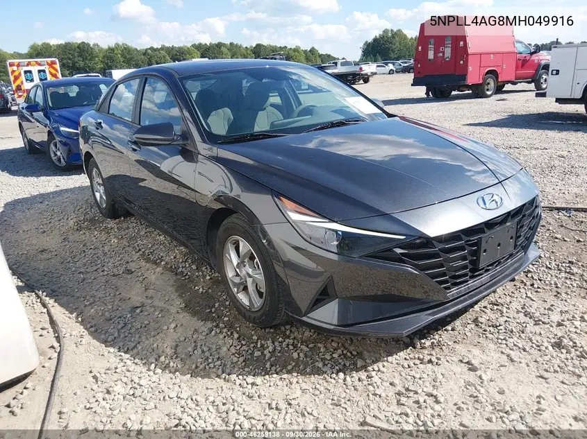 HYUNDAI ELANTRA 2021, VIN 5NPLL4AG8MH049916
