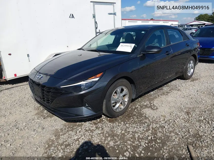 2021 HYUNDAI ELANTRA VIN 5NPLL4AG8MH049916 — фото 2