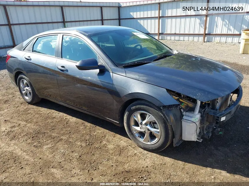 HYUNDAI ELANTRA 2021, VIN 5NPLL4AG4MH024639