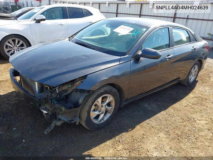 2021 HYUNDAI ELANTRA VIN 5NPLL4AG4MH024639 — фото 2