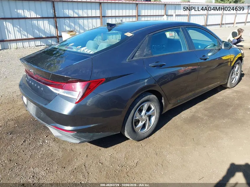 2021 HYUNDAI ELANTRA VIN 5NPLL4AG4MH024639 — фото 4