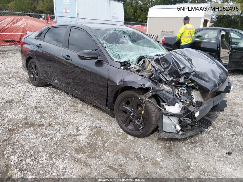 HYUNDAI ELANTRA 2021, VIN 5NPLM4AG7MH052495