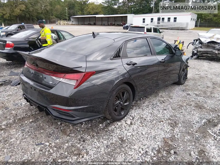 2021 HYUNDAI ELANTRA VIN 5NPLM4AG7MH052495 — фото 4
