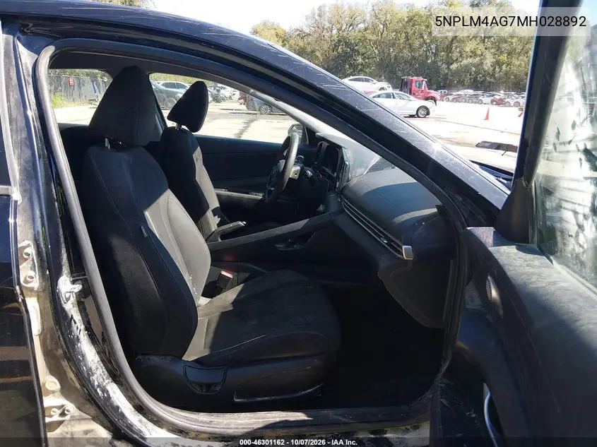 2021 HYUNDAI ELANTRA VIN 5NPLM4AG7MH028892 — фото 5