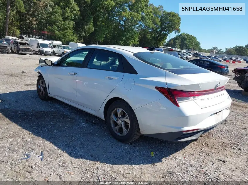 2021 HYUNDAI ELANTRA VIN 5NPLL4AG5MH041658 — фото 3