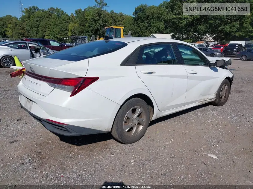 2021 HYUNDAI ELANTRA VIN 5NPLL4AG5MH041658 — фото 4