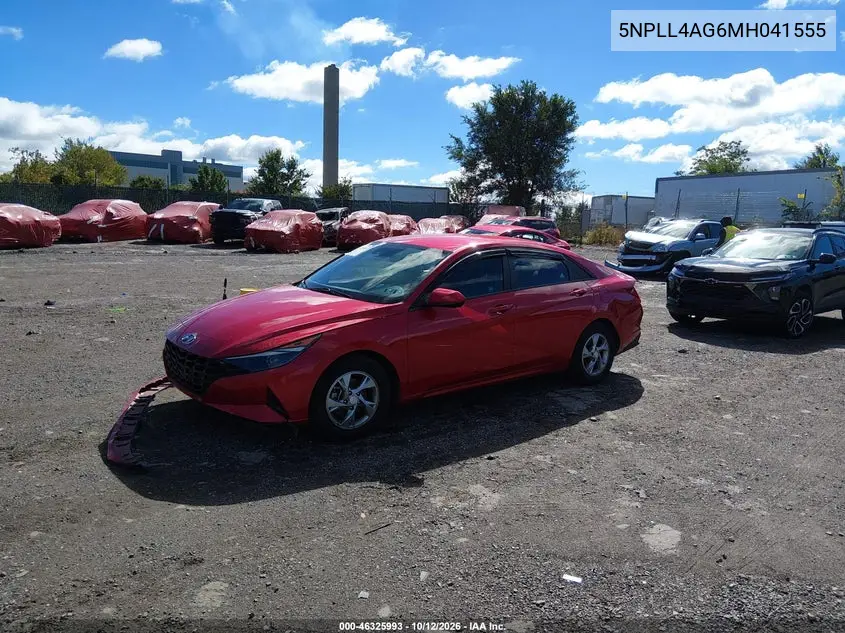 2021 HYUNDAI ELANTRA VIN 5NPLL4AG6MH041555 — фото 2