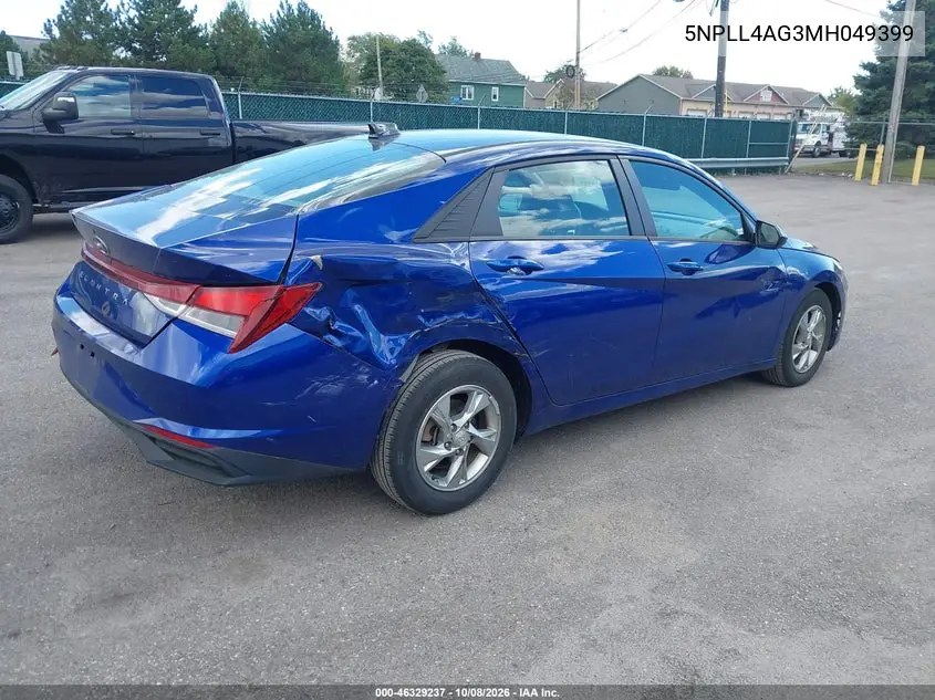 2021 HYUNDAI ELANTRA VIN 5NPLL4AG3MH049399 — фото 4