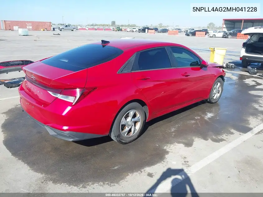 2021 HYUNDAI ELANTRA VIN 5NPLL4AG2MH041228 — фото 4