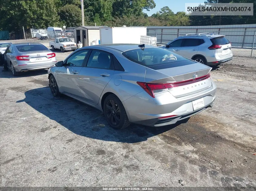 2021 HYUNDAI ELANTRA VIN 5NPLS4AGXMH004074 — фото 3
